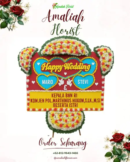 Papan Bunga Pernikahan Tangkerang Utara